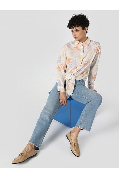 Colin's Colorful Printed Regular Fit Women's Long Sleeve Shirt