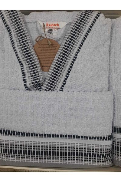 Özdilek BENT GREY CREAM SET FAMILY SET 6 PUC. SET halate de baie