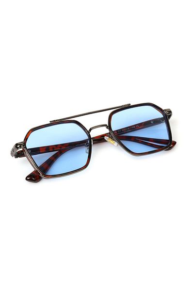 Angel Eyes Rectangular Leopard Framed Unisex Sunglasses Ae-0039c1