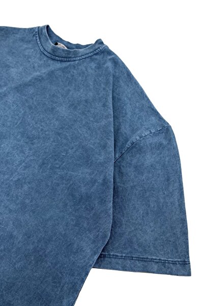 Sekizbiraltı Μπλουζάκι Washed Blue Basic Oversize Unisex