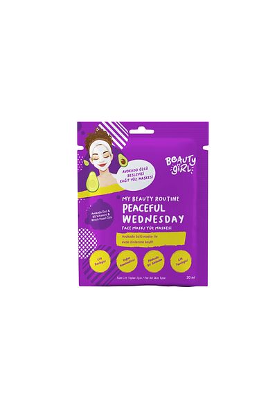 beauty girl 20 ml Avocado Patterned Paper Face Mask
