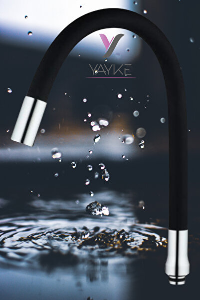 Yayke Siyah Renkli Oynar Başlıklı Spiral Musluk Başlığı Batarya Başlığı Döneb...