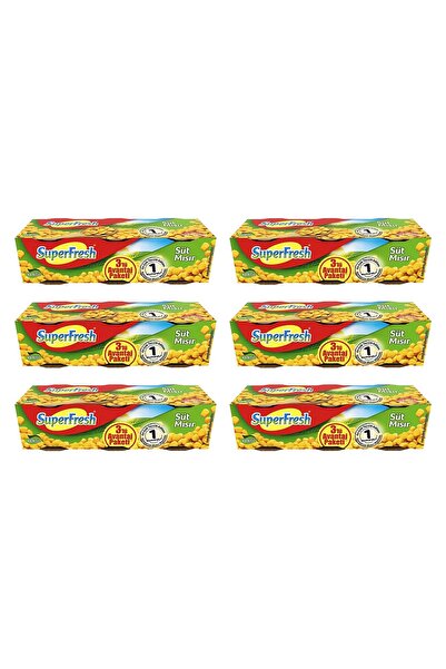 SuperFresh Mısır Konserve 3x200 gr 6 Adet