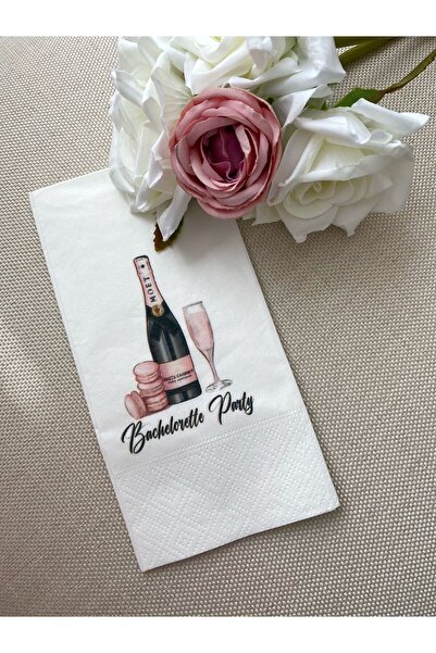 busrasdesign Bachelorette Party Printed Presentation Napkin 16 Pieces