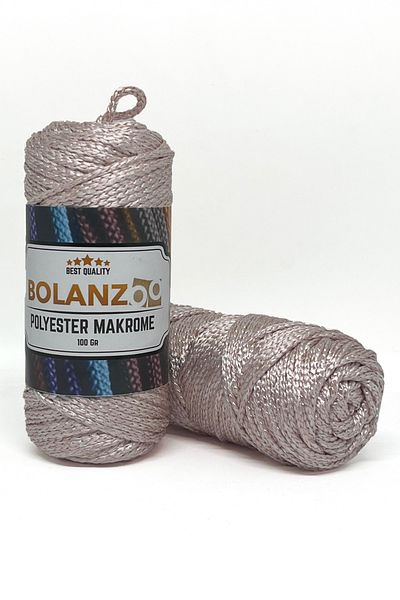 Bolanzoo Polyester Macrame Thread 2 Pieces 100gr Light Pink 3mm Knitting Thread