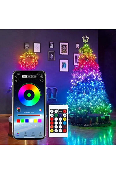 GRAFEN Sese Duyarlı 10 M RGB SET Bluetooth LU SU GEÇİREMEZ Telefon Ve Kumanda Kontrol, Animasyonlu