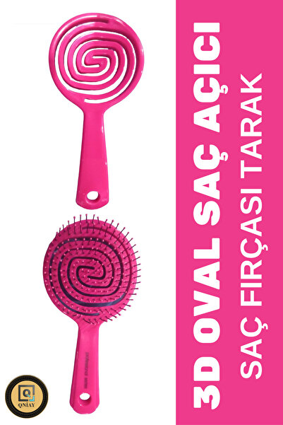 QNİAY Pro Three-dimensional Oval Hair Brush Lollipop Comb Hair Opening Combing Brush Hairdresser Comb Brush Hair Opening