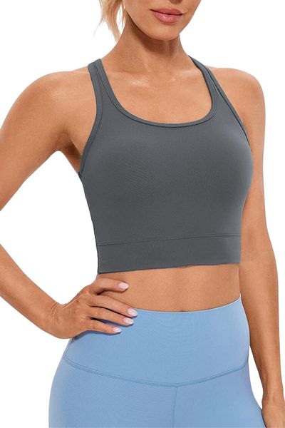 GHASSY CO. Women's Racerback Running Yoga Exercise Fitness Sports Bra CRS004