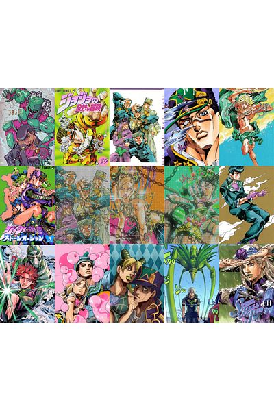 Ororabutik Σετ αφίσας Anime Jojo Bizzare Adventure A5 - 15 Τεμάχια