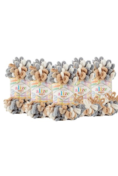 Alize ALİZE Puffy Πλεκτό Νήματα Χειροποίητης Πλεξούδας 5 Πακέτα - ΧΡΩΜΑ 6395 ...