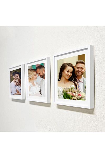 SIRADIŞI REKLAM Adhesive Plug-in Classic Square Frames - Pack of 3