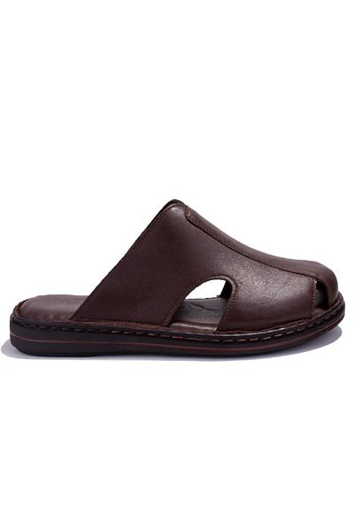 Hammer Jack 578165 Mildura Orthopedic Closed Toe Brown Men's Leather Slippers