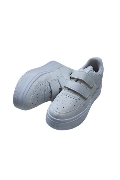 Ayakkabı Ülkesi TENIS ORTOPED CU TALPĂ ÎNALTĂ ANTIALUNECARE DUBLE VECLE ALB PANTOFI SPORT UNISEX