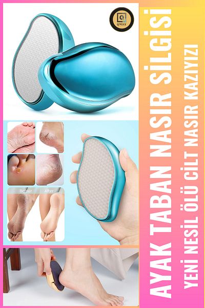QNİAY Crystal Foot Heel Care Hard Dead Skin Skin Remover Foot File Callus Remover Grater Pedicure