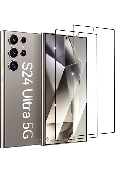 piblue Samsung Galaxy S24 Ultra 6.8' Ekran Koruyucu Cam Full Kaplama Düz Temp...