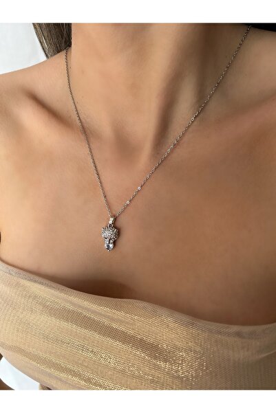 İNN JEWELLERY قلادة فولاذية غير مشوهة ومضادة للحساسية على شكل نمر (ضمان المست...