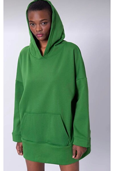 PLA STORE Yeşil Sweat Elbise