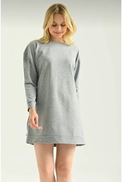 PLA STORE Gri Sweat Elbise