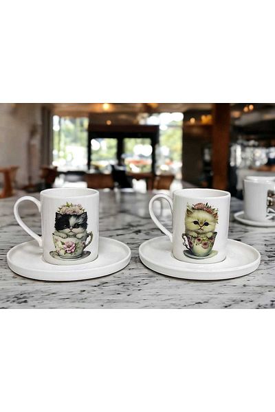 hazztasarım Cat Themed Coffee Fin