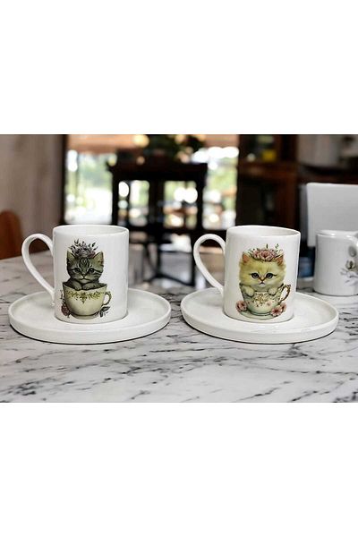 hazztasarım Cat Themed Coffee Fin