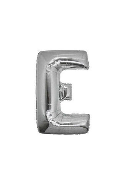 BenimMarifetlerim Letter E Silver Foil Balloon 40 Inch 90 cm