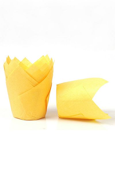 Trend Hediye Sepeti 200 Yellow Muffin Cupcake Molds - Tulip and Tulip Capsule