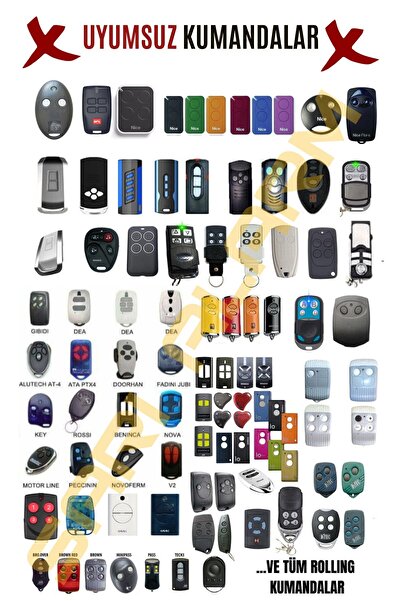 sarıalarm Universal Garage Shutter Barrier Parking Remote Control with St Processor 10 Pieces