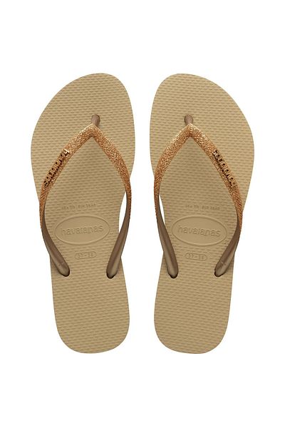 Havaianas Slim Glitter Sand Gray Women's Slippers 2024
