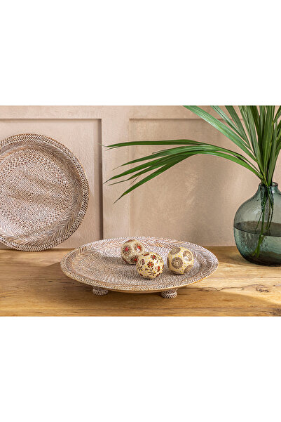 English Home Cozy Polyresin Dekoratif Tepsi Kahve