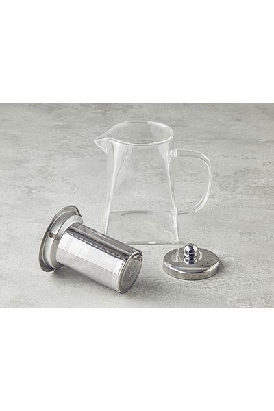 English Home Transparent Teko Borosilcate Glass Teapot with Strainer