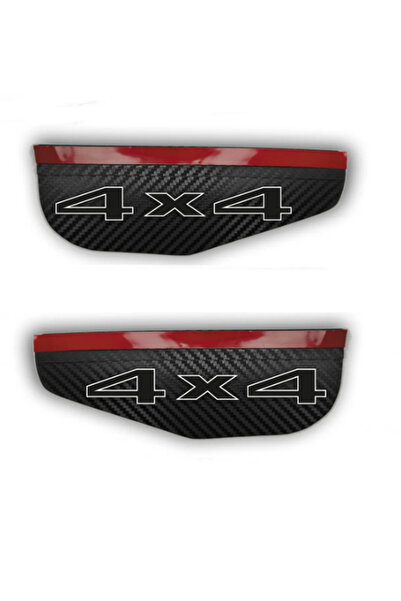 Cartex 2 Adet CARBON 4X4 Araç Oto Araba Ayna Yağmur Koruyucu Rüzgarlık Yağmurluk Karbon Siyah