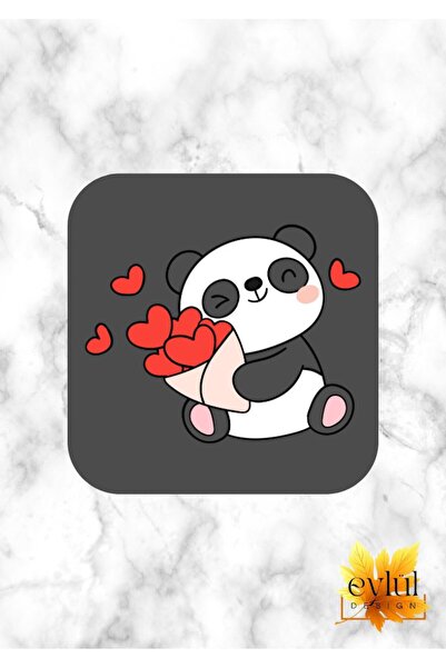 Eylül Design لطيف الباندا مطبوعة تصميم مخصص مطبوعة MDF قاعدة أكواب مربعة عالي...