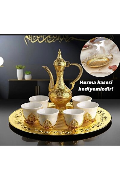 Genel Markalar Porselen Bardaklı Zemzem Takımı/hurma Kasesi Hediyeli