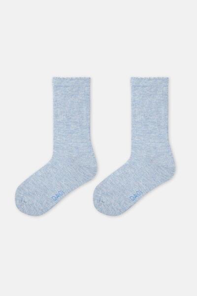 Dagi Mint Kız Çocuk Fırfır Lastikli Çorap 2'Li