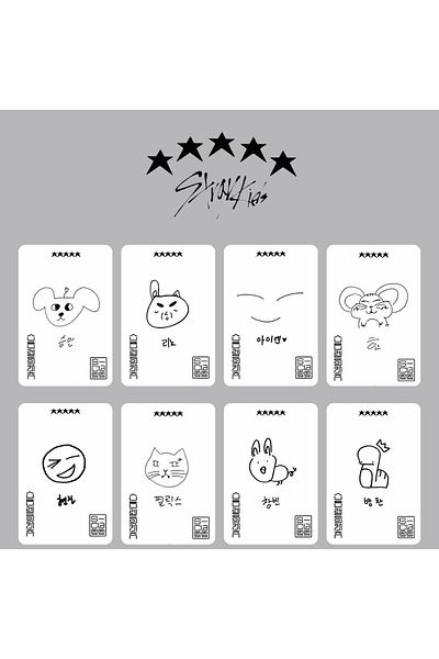 Kpop Dünyasi STRAY KIDS '' 5 Star '' Photocards POB 3