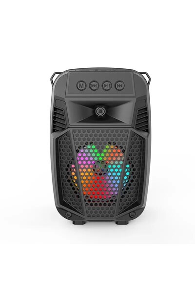 Concord ZQS1430 Rgb Ledli FM Radyolu USB ve Mikrofon Girişli 4 İnç Bluetooth Hoparlör