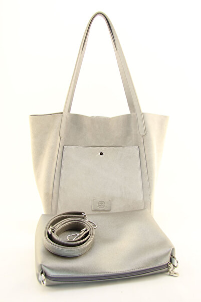 HNB Жіноча сумка через плече з натуральної замші та каменю