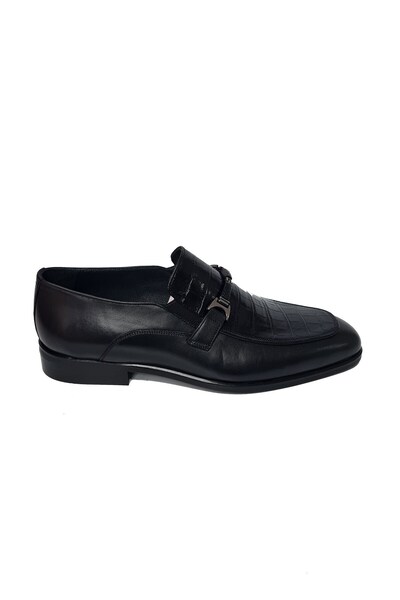 Voyager Pantofi Jurdan din piele naturală de vară cu bandă metalică fără șireturi, model croco 6818