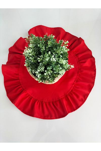 eyma home Duck Fabric Stain Resistant Supla (35CM DIAMETER) 4 Pieces
