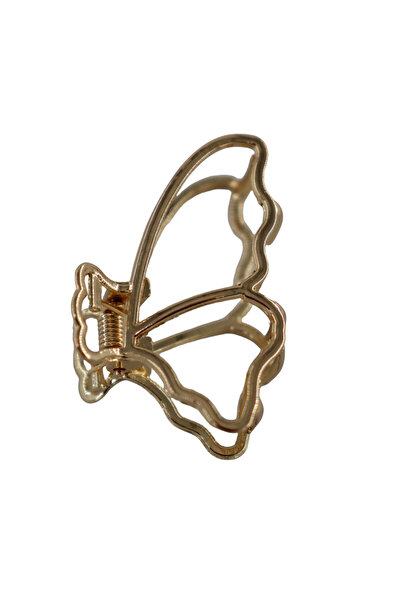 KEEBA مشبك مزلاج بنمط الفراشةمشبك مزلاج على شكل فراشة للسيداتمشبك فراشة معدني