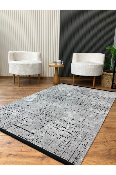 SARAZ HALI Şönil Dokuma Kayma Yapmaz Makinede Yıkanabilir Leke Tutmaz Kesme B...