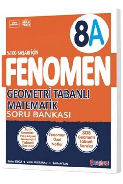 Gama Yayınları Fenomen 8.Sınıf Geometri Tabanlı Matematik A Soru Bankası