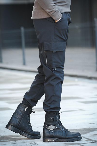 Oksit Bl 777 Slim Fit Court Parachute Cargo Ανδρικό αθλητικό παντελόνι με τσέπες
