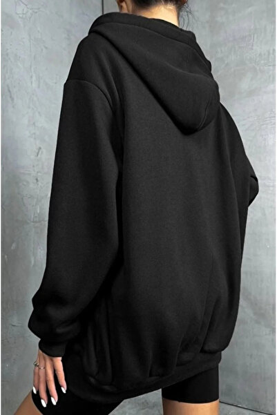 ZEMLİYA 2ip Örme USA baskılı Kumaş Baskılı Fermuarlı Kapüşonlu Sweatshirt Hırka