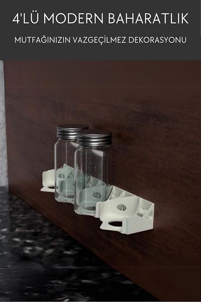 Nosa Mall Modern Spice Rack| Spice Rack for Cabinet, Wall| Spice Rack Stand| Spice Holder| 1 Piece of 4