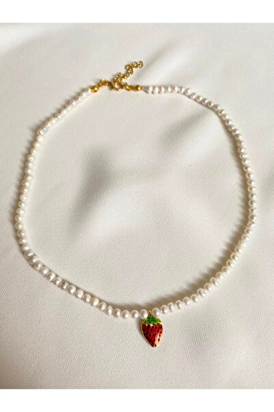 h&b design jewel İncili Çilek Choker