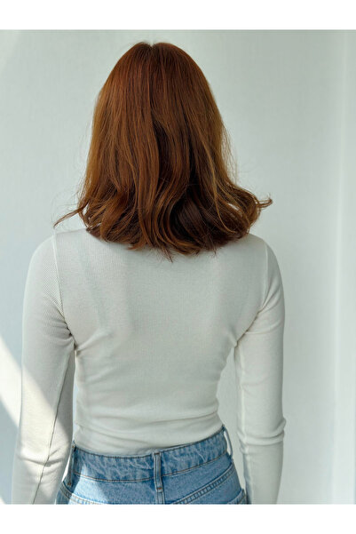 Jose Clothing Square Neck Long Sleeve Basic Camisole Ribbed Crop Blouse