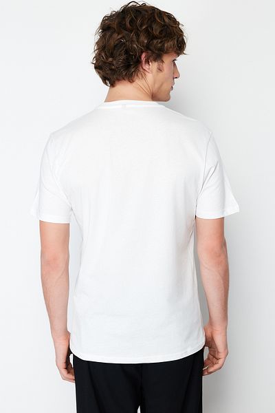 Trendyol Collection Футболка з принтом з логотипом з бавовни 100 з коротким рукавом TMNSS20TS0984