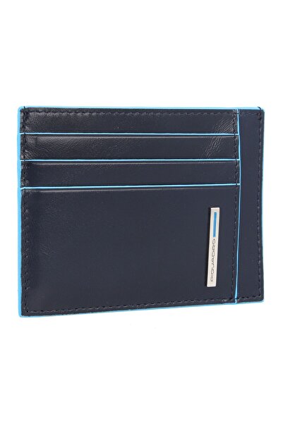 PIQUADRO B2, Leather card holder, Blue, For men