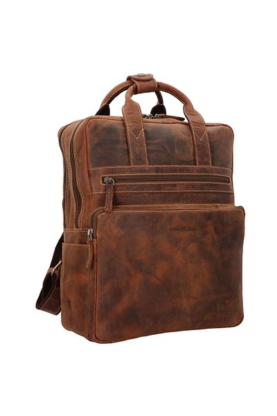 Greenburry Vintage backpack leather 38 cm laptop compartment